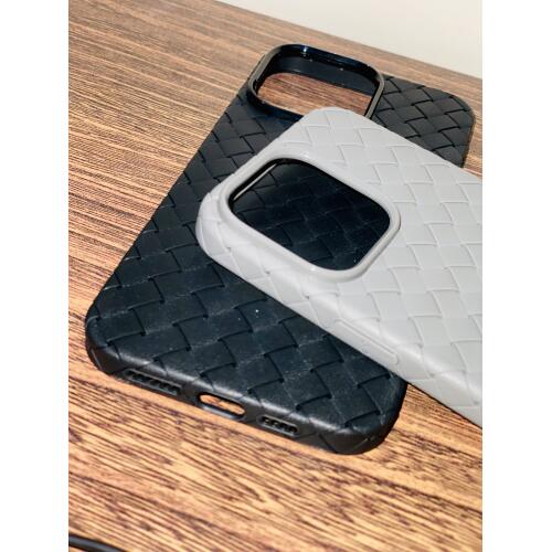 woven-leather-back-cover-for-iphone-13-pro-max-slim-stylish-premium-case - Thumbnail 3